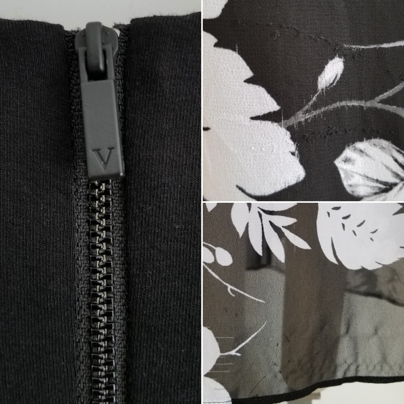 VINCE CAMUTO Floral Print Overlay Skirt Maxi Dress - Picture 4 of 4